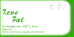 keve pal business card